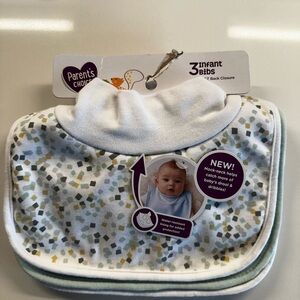White and Gray Baby Bibs Soft and Stylish